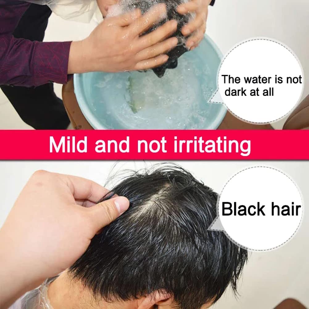 3-in-1 Black Hair Dye Shampoo for Women and Men - 500ML Instant Herbal Hair Darkening Shampoo - 10 Mins No More Grey or White Hair product thumbnail 6