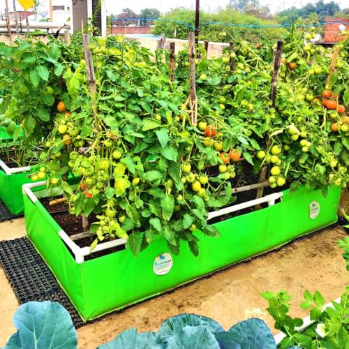 ORGANIC BAZAR 72x36x12 Rectangular Grow Bag with Supporting PVC P...