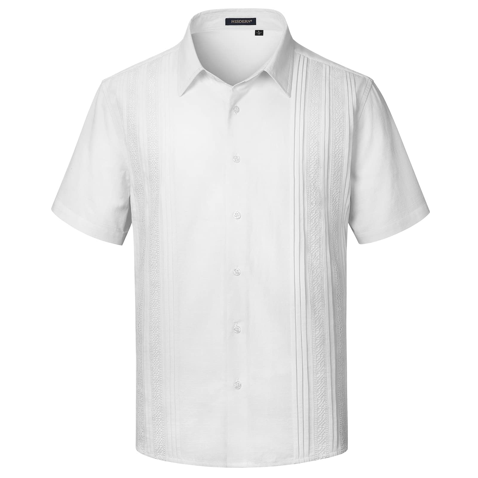 HISDERN Camisa de Manga Corta para Hombre Camisas Casuales de Verano Camisa de Playa de Moda de Color sólido