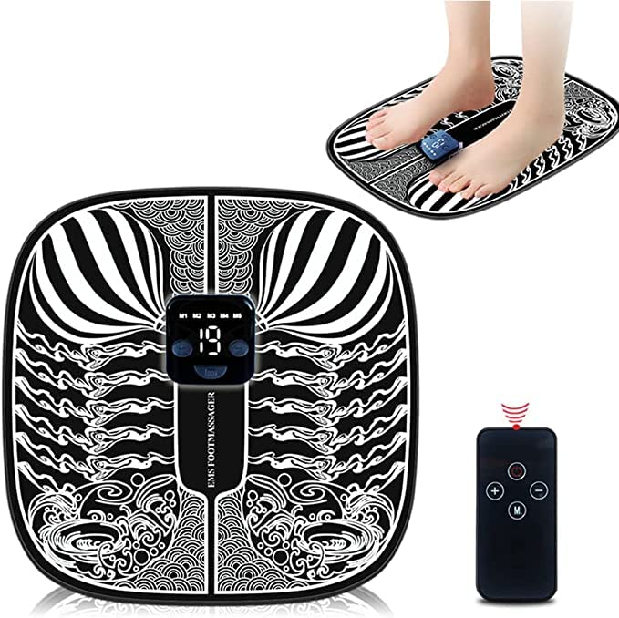 Onlyforyou Foot Massager Machine, Foldable 9 Intensities 6 Massage Modes Calf Muscles and Shape Feet Muscle Massagers Foot Relief Massage Tool for Men Women with Remote Control