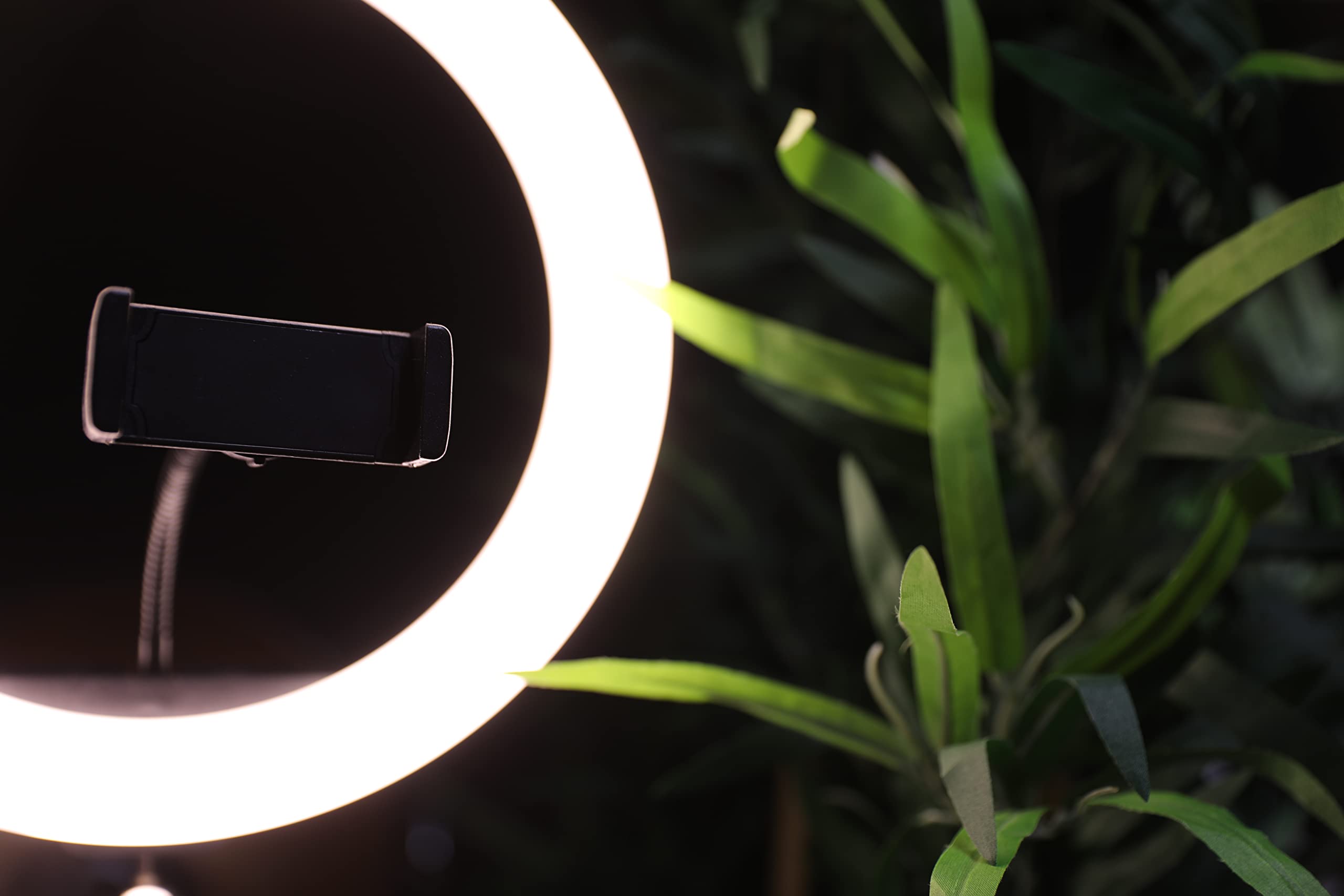 Konix Geek Star Anello luminoso con treppiede LED Ring Light Stand Quartz 26 cm per smartphone - Treppiede telescopico - Telecomando incluso