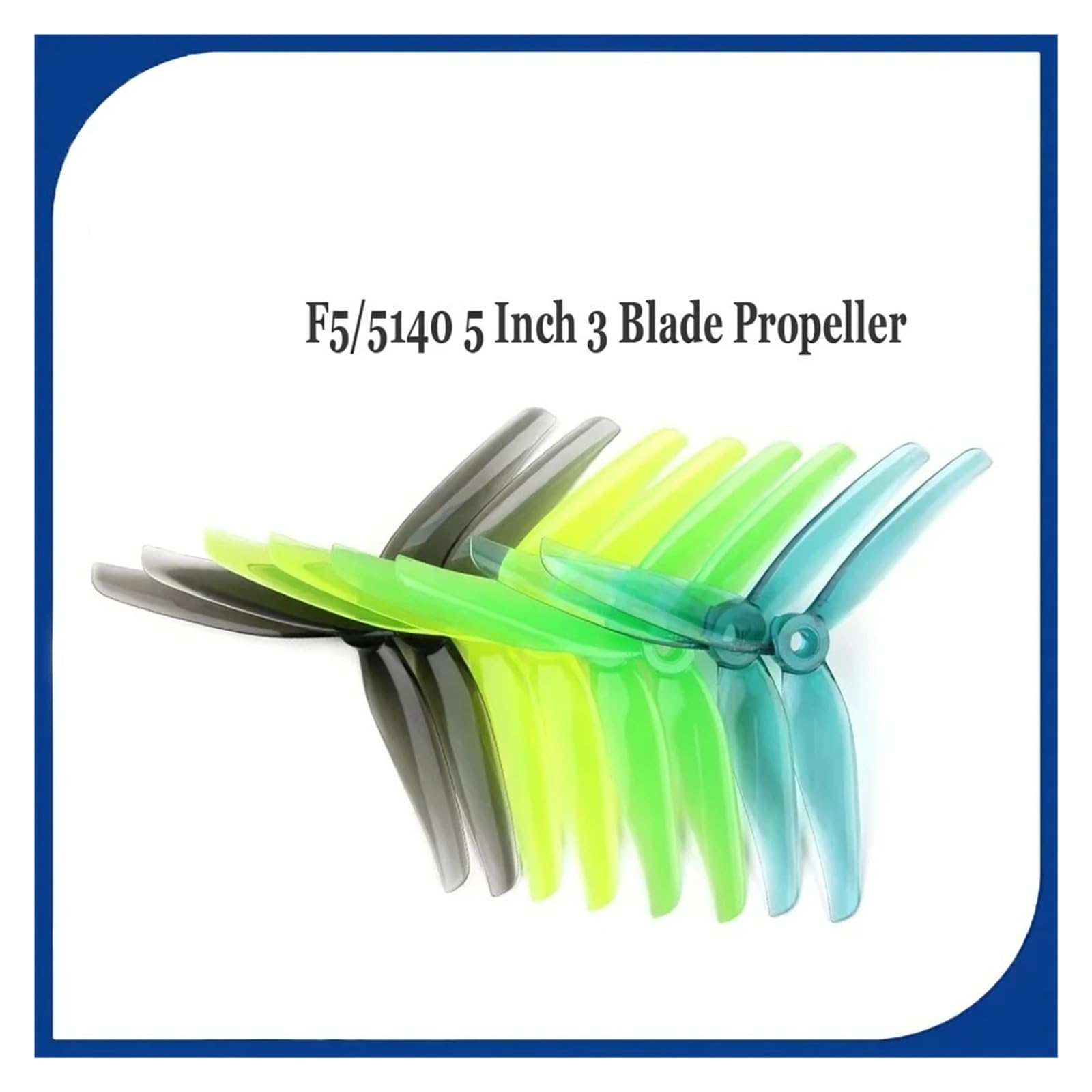 5140 - Elica a tre pale FPV da 12,7 cm, CW CCW, 6 paia per drone freestyle da 12,7 cm (6 paia F5 blu)