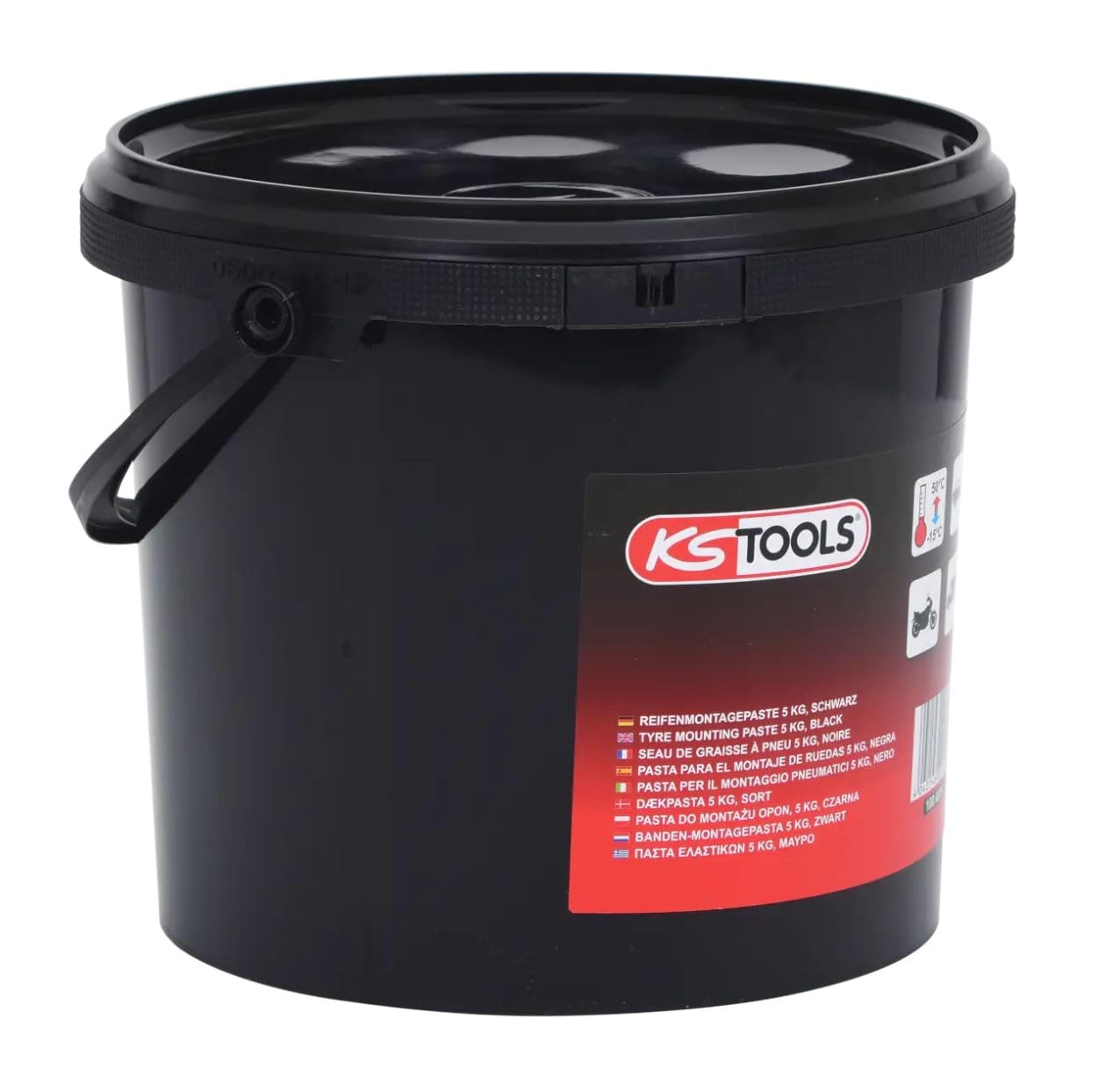 KS Tools 100.4015 Pasta p.il montaggio pneumatici,secchio da 5kg,nero
