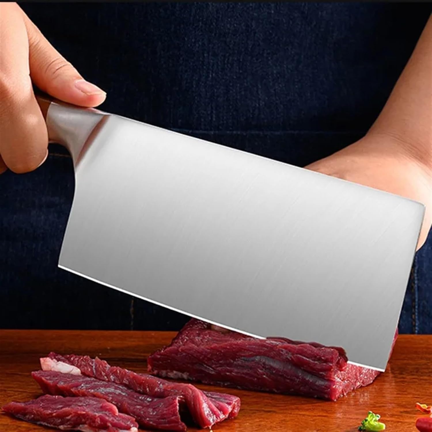 zunsy Kitchen Knives for Slicing, Cutting, Dicing & Chopping Vegetable, Seafood Perfect Paring, Chopping, Precision Meat Carving Knife,Stainless Steel(Pack of 2) 2