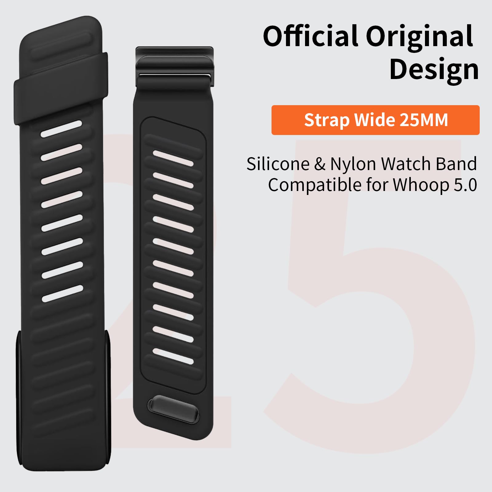 Sport Armband Kompatibel mit WHOOP 5.0/MG Band für Herren Damen, Weiches Silikon Atmungsaktiv Wasserdicht Verstellbar Armbänder für Whoop 5.0/MG