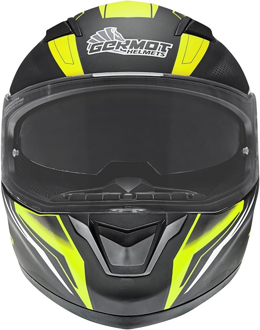 Germot GM 330 Decor Helm, schwarz matt/neon, M (57/58) | Beschlaghemmend