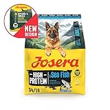 JOSERA Adult High Protein Seefisch (1 x 900 g) | Premium Trockenfutter für ausgewachsene & sportliche Hunde | Lachs & Süßkartoffel | getreidefrei & proteinreich | L-Carnitin & Taurin | 1er Pack