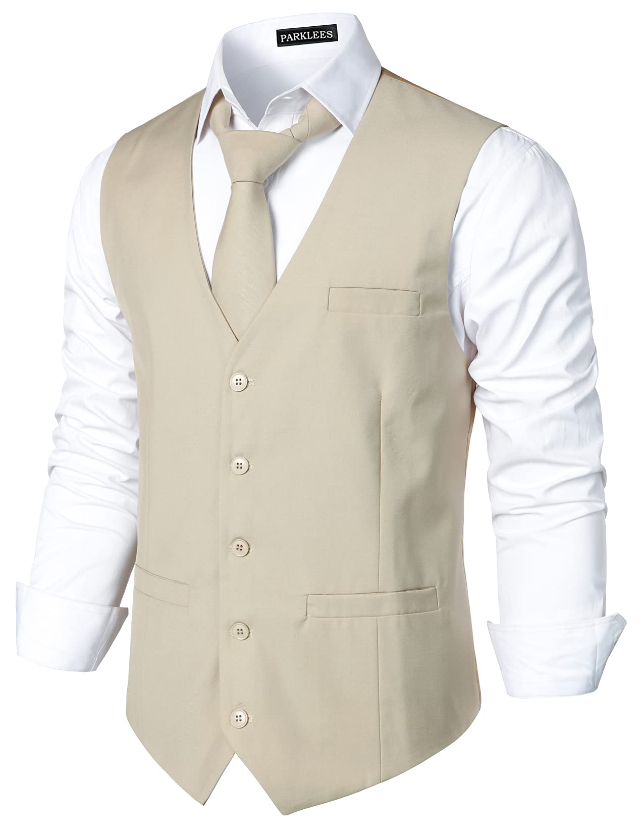 PARKLEES Gilet de smoking pour homme, style hipster, style urbain, affaires, formel, coupe ajustée