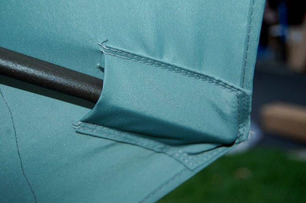 BELLRINO DECOR Replacement Turquoise/SPA Blue Strong & Thick Umbrella Canopy for 10ft 8 Ribs (Canopy Only)