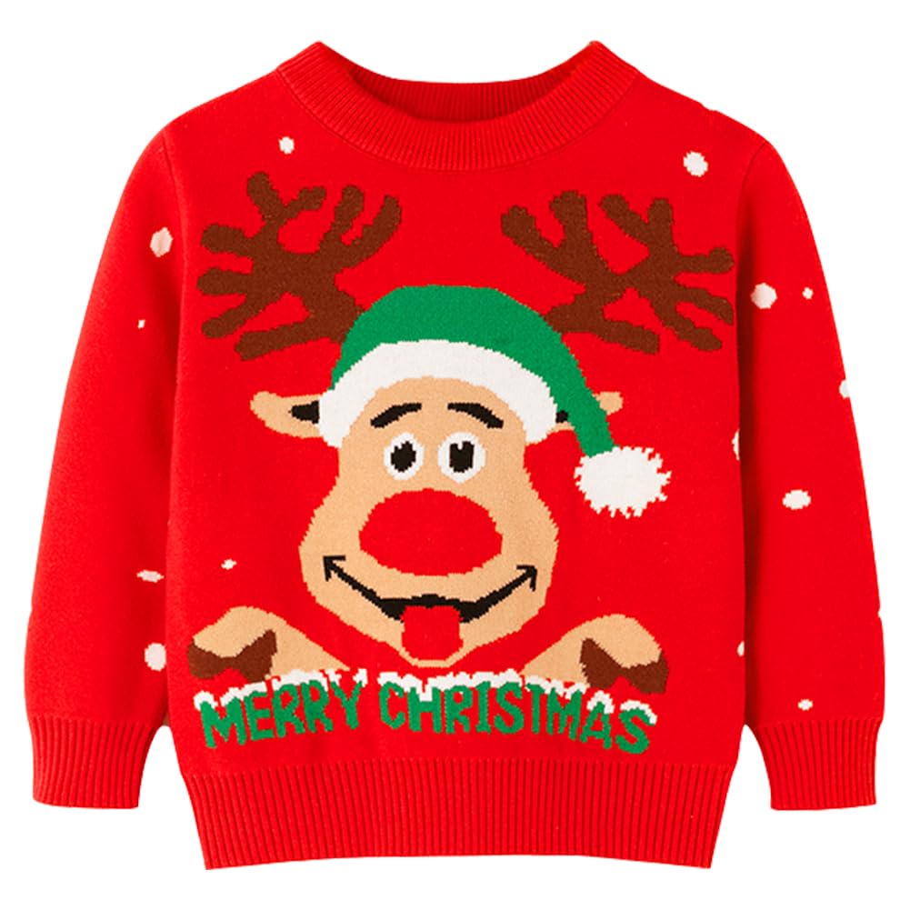 Remimi Kids Christmas Sweater for Toddler Girls Boys Holiday Pullover Top