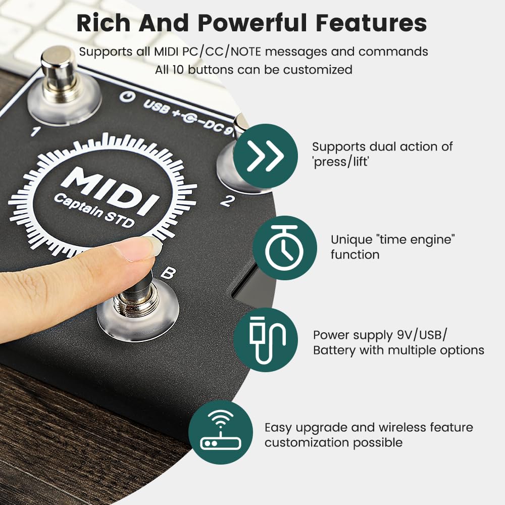 MIDI Foot Controller, MultiEffects Portable Expression