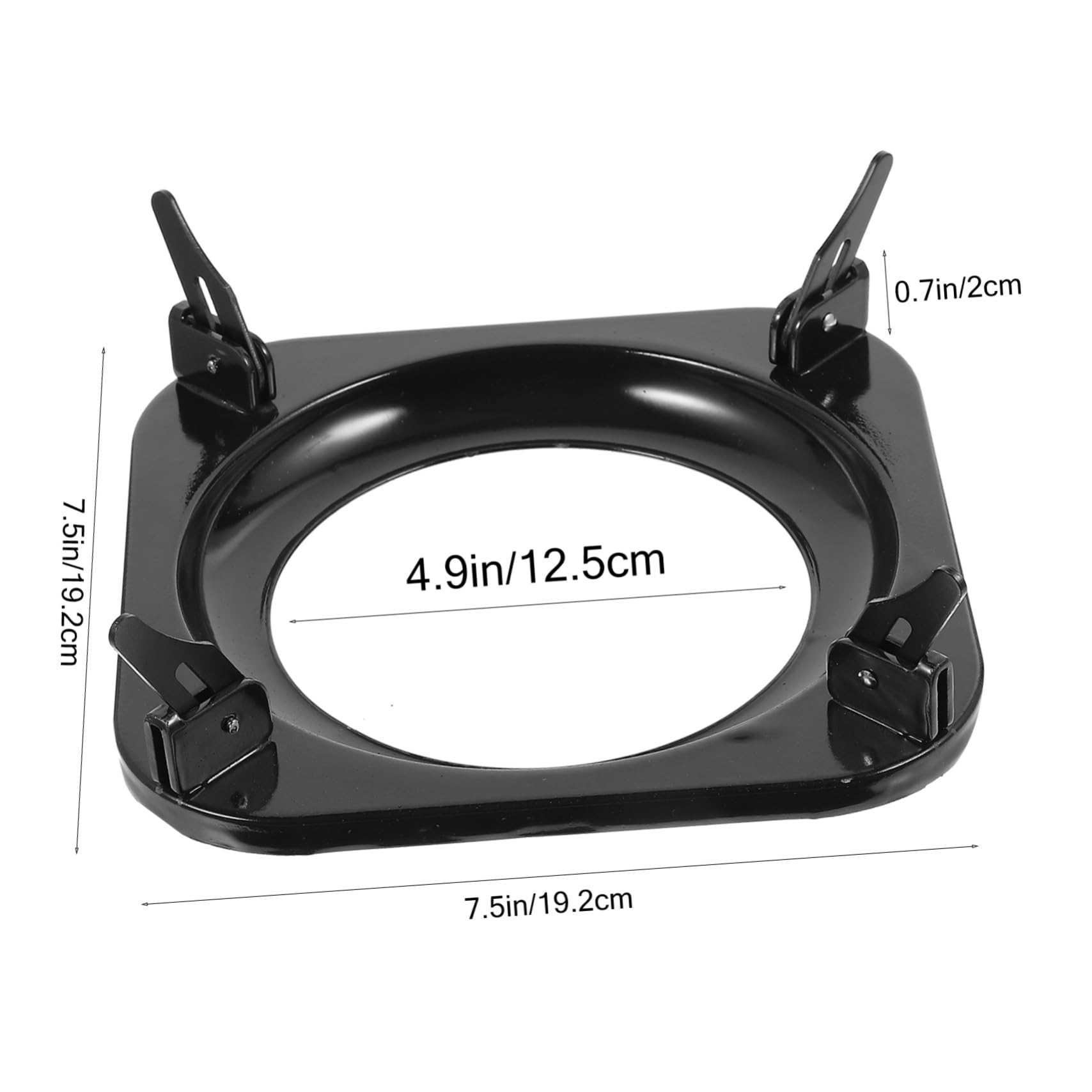 Soporte Antideslizante para Olla de Cocina de Gas en Metal Negro