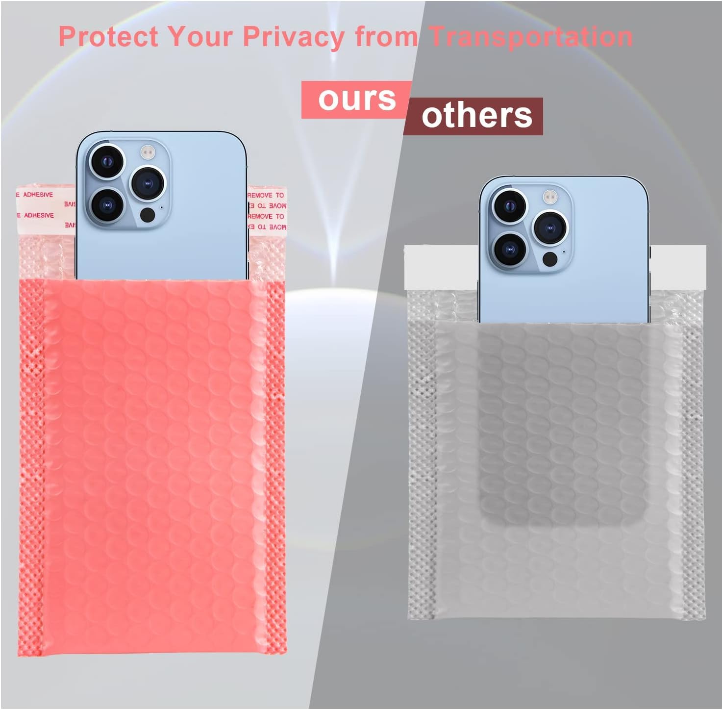 SULOLI 12 Piezas Bolsa de Burbujas，Sobres Acolchados para Envios,Sobres Burbujas,Diseño Resistente al Agua，Adecuado para Transporte, Embalaje y Envío（Rosa）