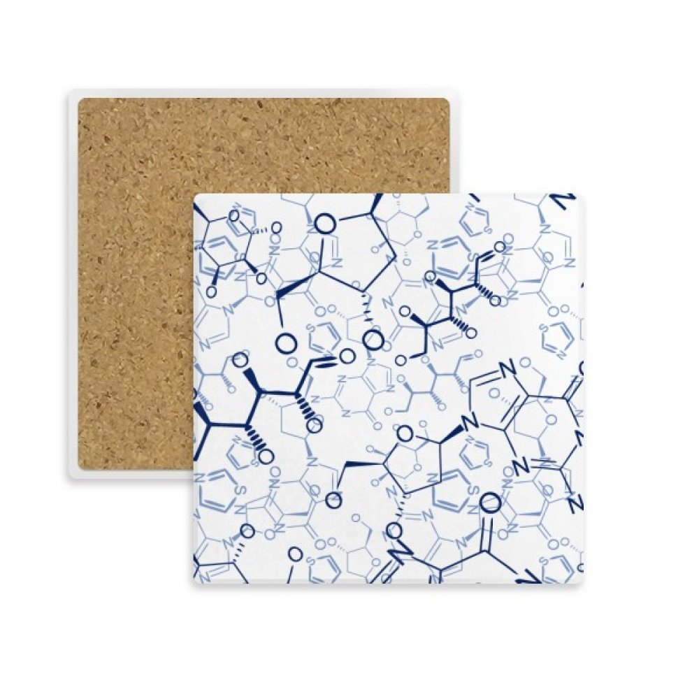 Coupe structure moléculaire dessous de verre absorbant en pierre le cadeau parfait