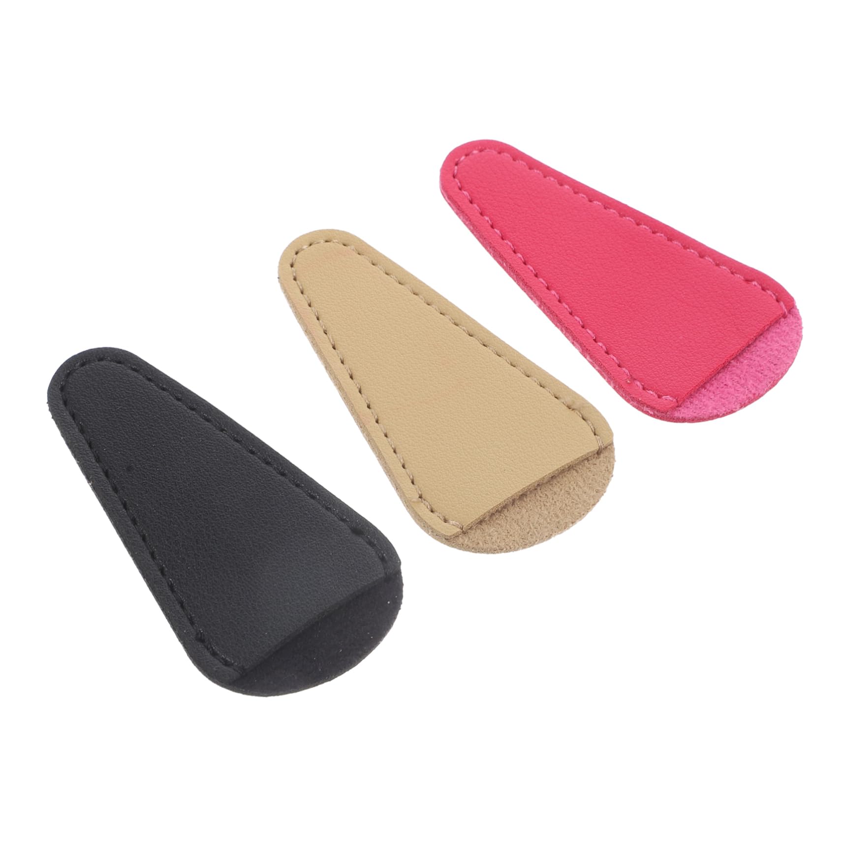 Mikinona 3pcs Hair Cutting Scissors Cover Case Scissor Protective Leather Barber Accessories Scissors Cover for Hair Eyebrow Nail Clippers