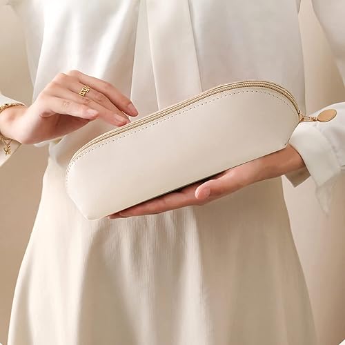 Miniatura 4 de WILNIRY Soporte para brochas de maquillaje de viaje, sensación de piel de leche, bolsa de cosméticos de maquillaje, bolsa organizadora de