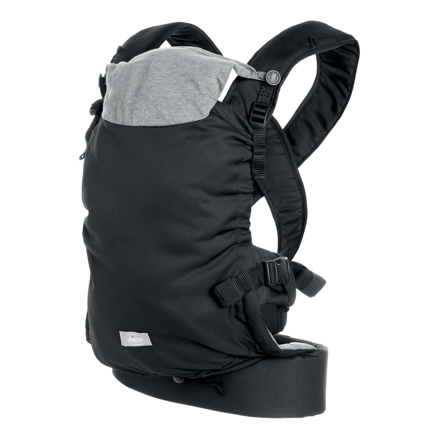 Chicco Skin Fit, Marsupio per Neonati Ergonomico, Per Bambini da 0 Mesi a 9 kg, Regolabile, Ottimo per le Anche dei Bebè, con Spallacci Incrociati e Imbottiti, Cintura Addominale, Con Cappuccio, Nero
