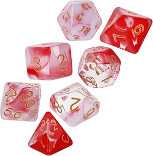 TOYANDONA Brinquedos De Dados Facetados De 7 Peças A Granel Brinquedos De Casal Jogos De Plástico Dados De Rpg Dados Multifacetados Interessantes Jogo De Festa De Bacherette Dados