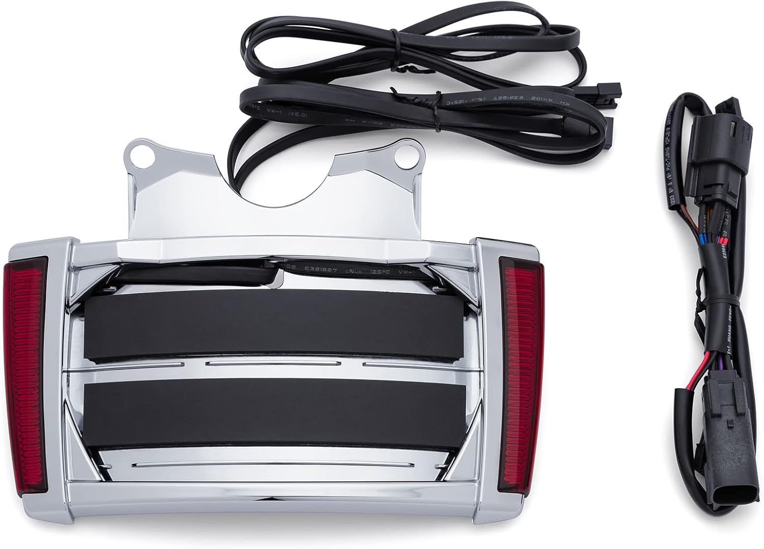 Ciro LED Lighted License Plate Frame (Chrome) (red Lens) for Motorcycles