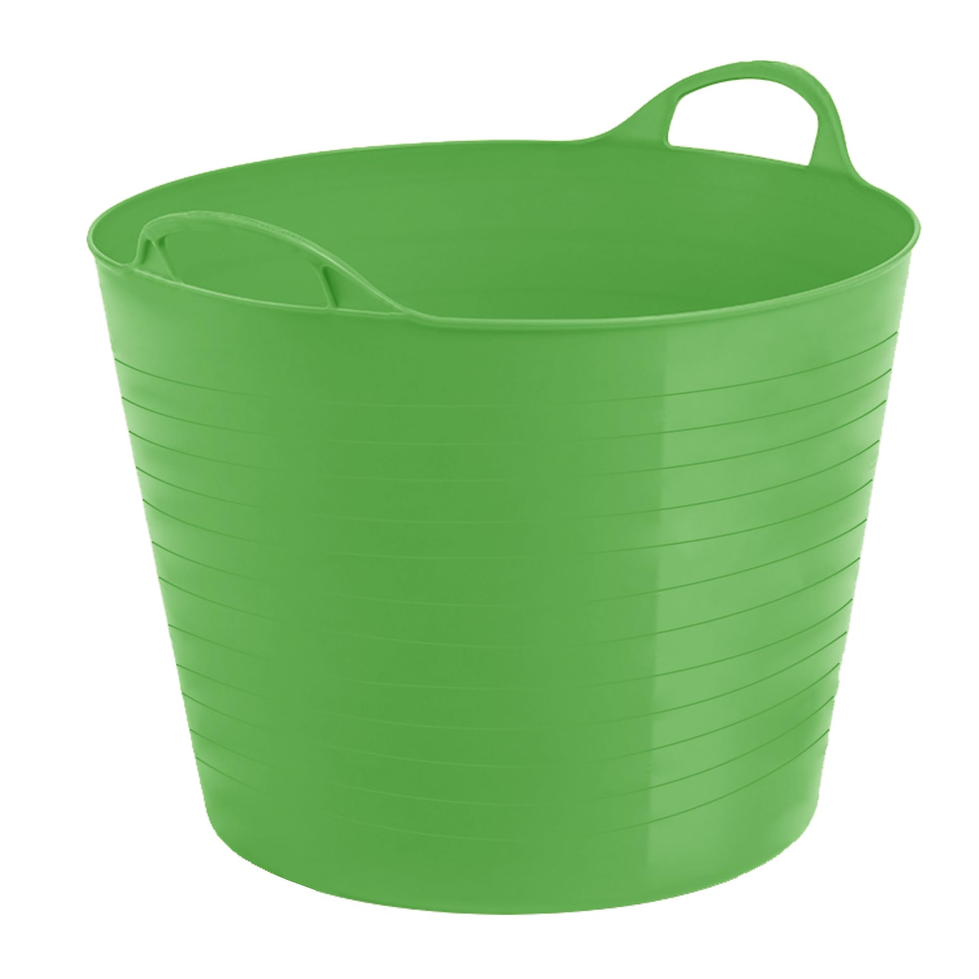M1ss Lime Green 26L Litre Robust Versatile Multi-Purpose Flexible Storage Container Bucket, Tub Trugs, Horse Feeder, Garden Tub, Flexi Tub (Lime Green)
