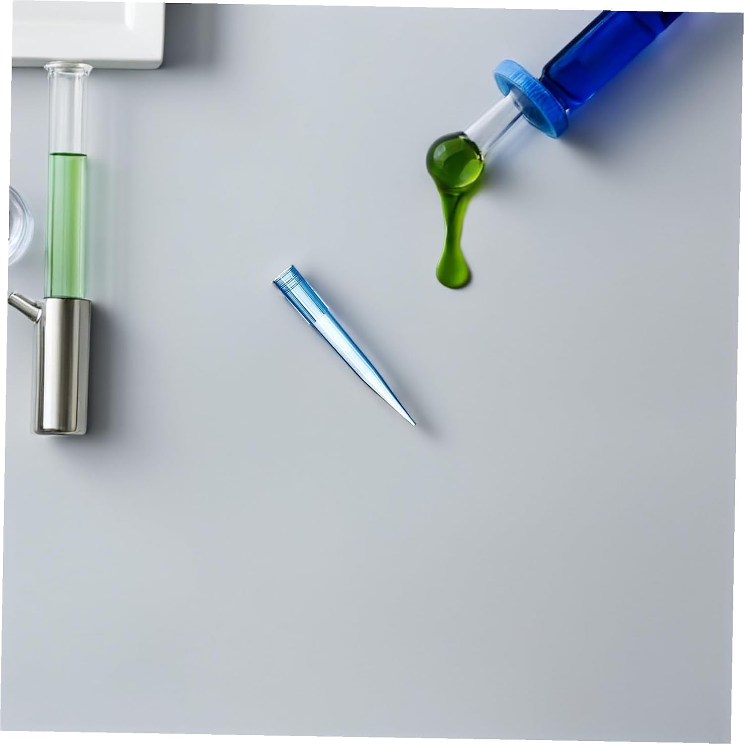 Mikinona 500pcs Blue 1000μl Pipettor Tips Disposable Plastic Liquid Pipette Tips Laboratory Universal for Accurate Liquid Transfer and Experimental Use