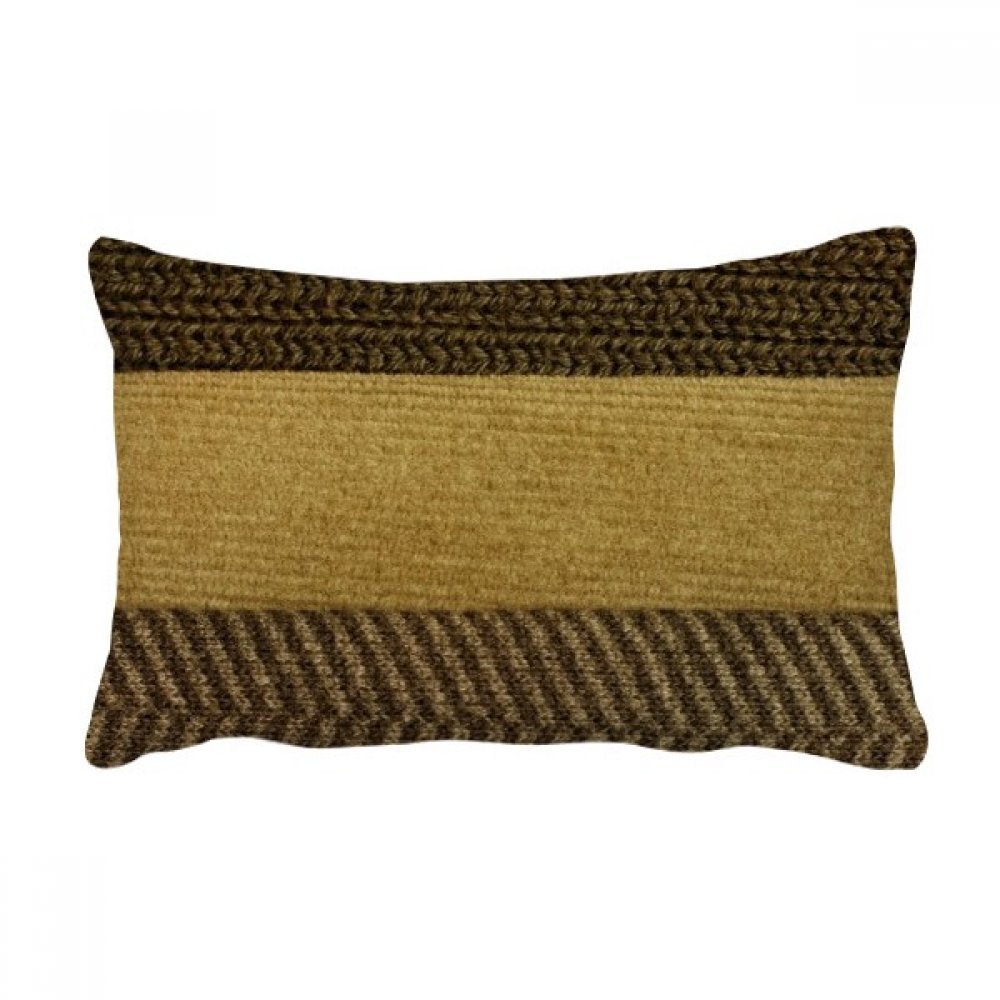 Coussin lombaire lin brun idée cadeau déco originale multicolore
