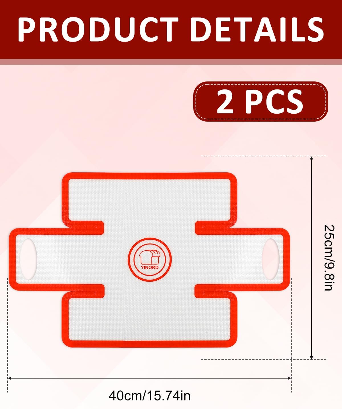 Silicone Loaf Pan Liners, Upgraded Leak-Proof Folded Edge Design, 2 Pack Non-Stick Reusable Baking Liners Fits 8x5 Inch & 9x5 Inch or 9.5x5 Inch Loaf Pans