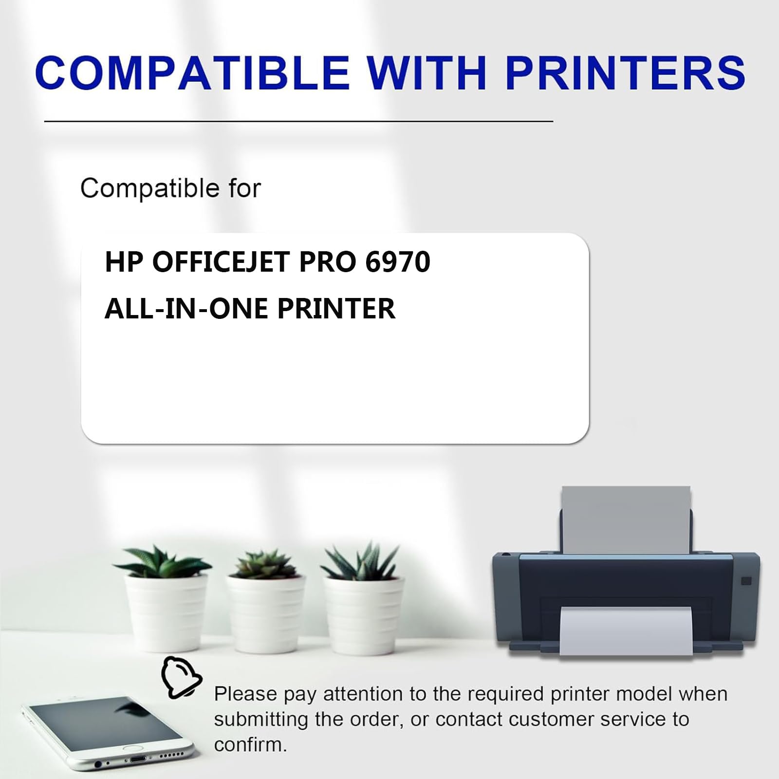 904XL Cartucho de Tinta de Alto Rendimiento de Color Negro | Funciona con Multifunción per HP OfficeJet PRO 6970 Impresoras, Impresión Fluida,1 Set