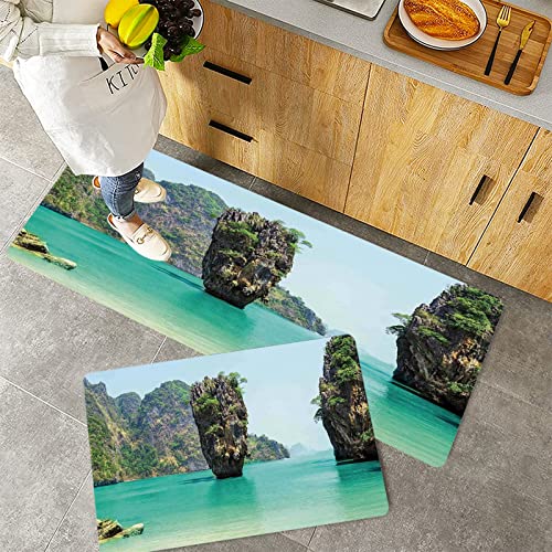 ORTHODRYL Kitchen Rugs Set 2 Piece Non-Slip Kitchen Mats and Rugs