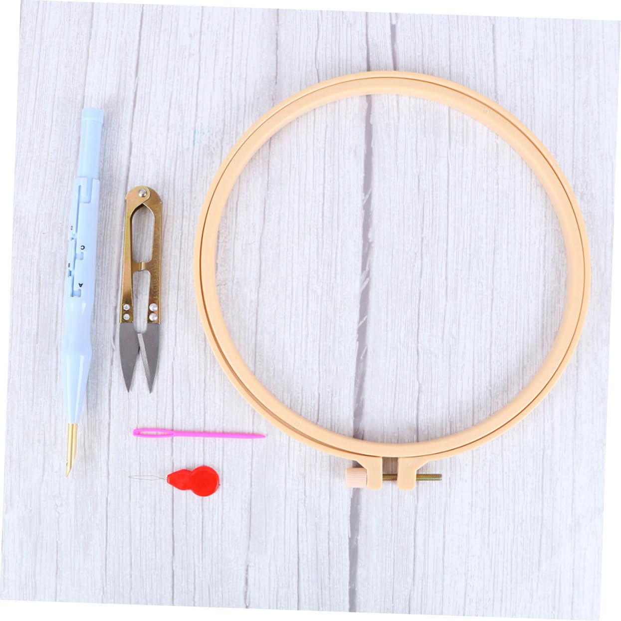 Tofficu 2sätze Punch Needle Embroidery Für Junge Mädchen Runde Stoffbasis Inklusive Buntem Garn Schere Und Zubehör Für Kreative Handarbeiten Geeignet Für Zuhause Und Bastelprojekte