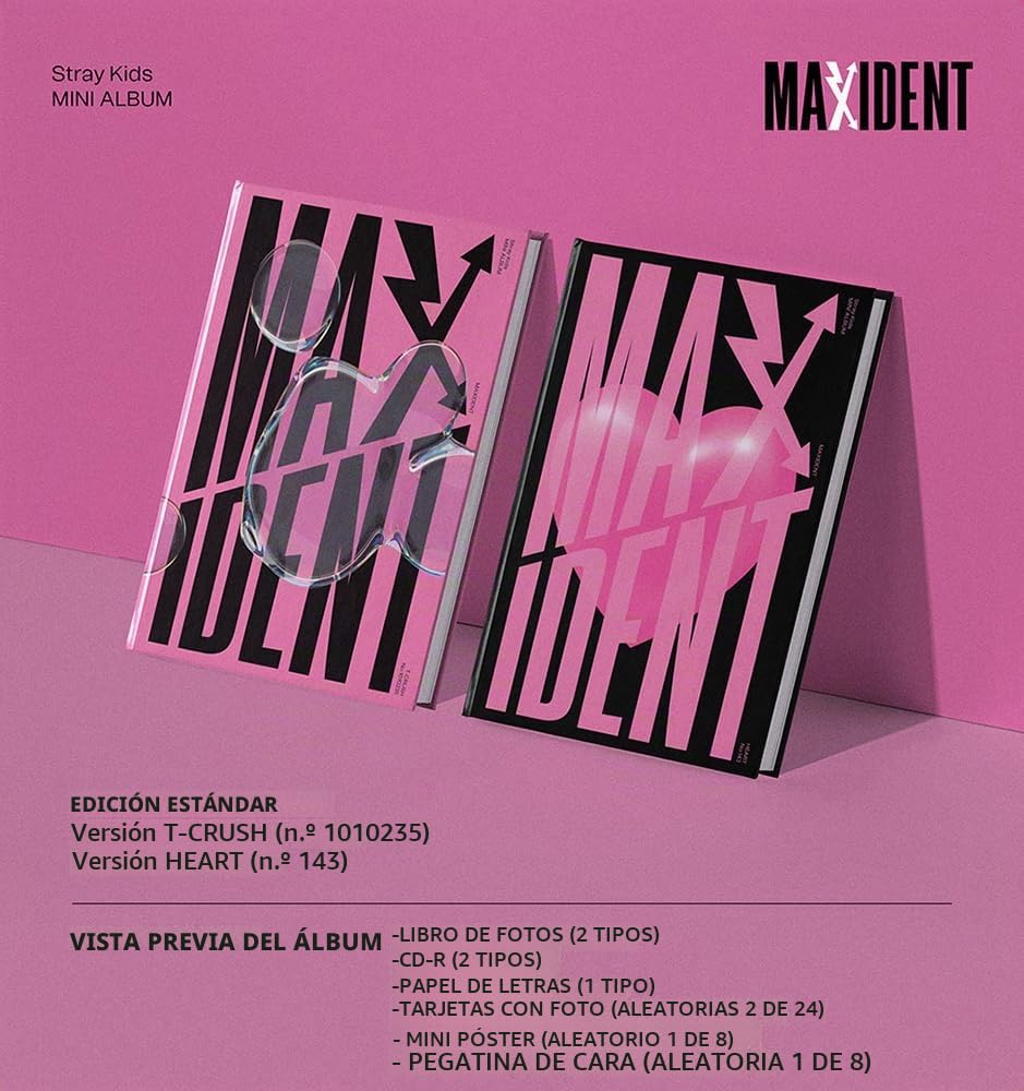 STRAYKIDS SKZ - 7TH MINI ALBUM MAXI DENT, [SET : T-CRUSH VERSION + HEART VERSION]