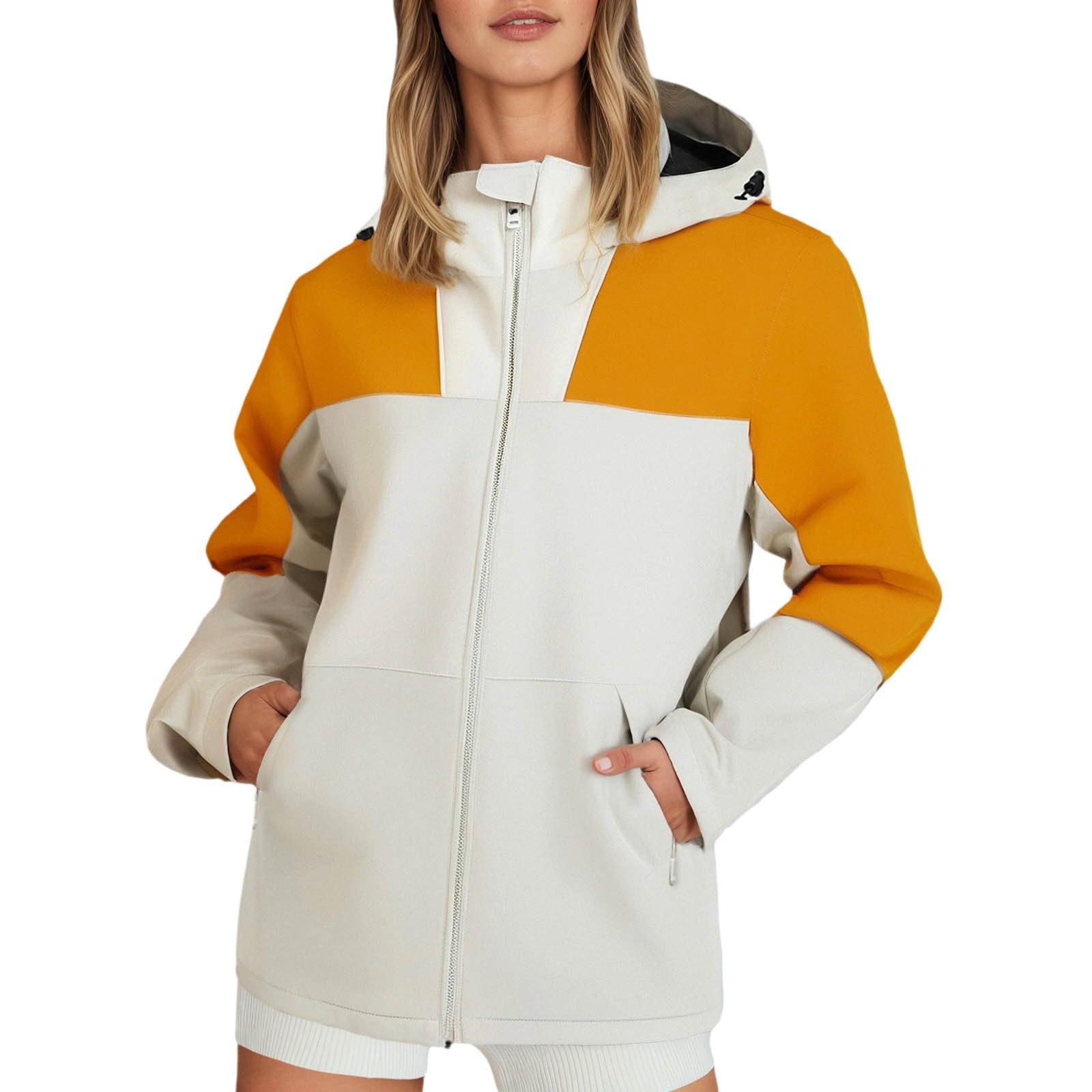 Veste de randonnée pour femme avec fermeture éclair, poncho, pluie, vêtements de pluie légers pour la randonnée, le camping, les activités de plein air