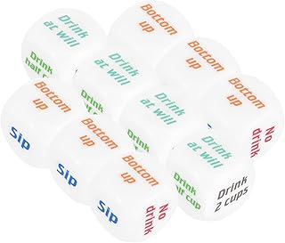 TEHAUX Jogo De Bebida Dados De Bebida Jogo De Dados De Bebida Dados Impertinentes Dados De Festa De Frenesi Bêbado Jogo De Bebida Jogo De Dados De Bebida Dados Para Adultos Amantes De