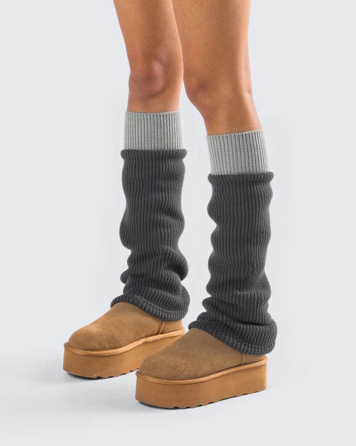 Soxbang Women's Leg Warmers Wool Blend, Leg Warmers for Girls, Ribbed Knit Thermal Ankle Warmers and Boot Cuffs for Winter - Image 6