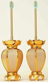 吊灯籠 アルミ夏目型 (小) 隠元灯篭 1対 電装コード・ヒートン付です 京仏壇いせむら 仏壇照明 仏壇あかり 仏壇ちょうちん 仏壇灯篭 燈篭 仏具照明