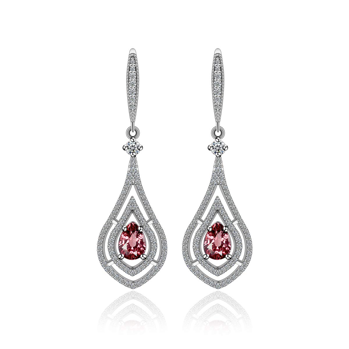 FAMARINE 14K Gold Plated Vintage Teardrop Dangle Earrings For Women - 1.5 Inch Drop Earrings