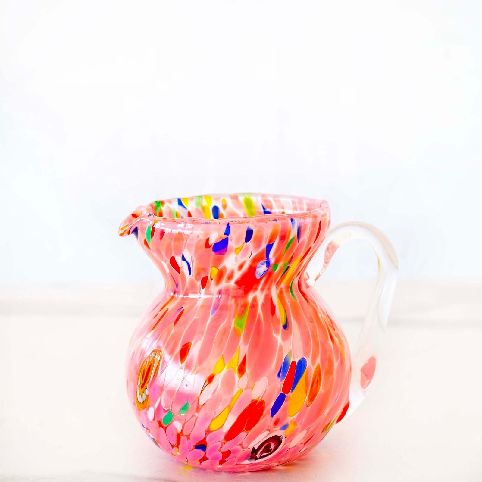MurArt Brocca in Vetro di Murano 1000 ml Collezione MAREA Alta 15cm Lavorato a Mano Made in Italy
