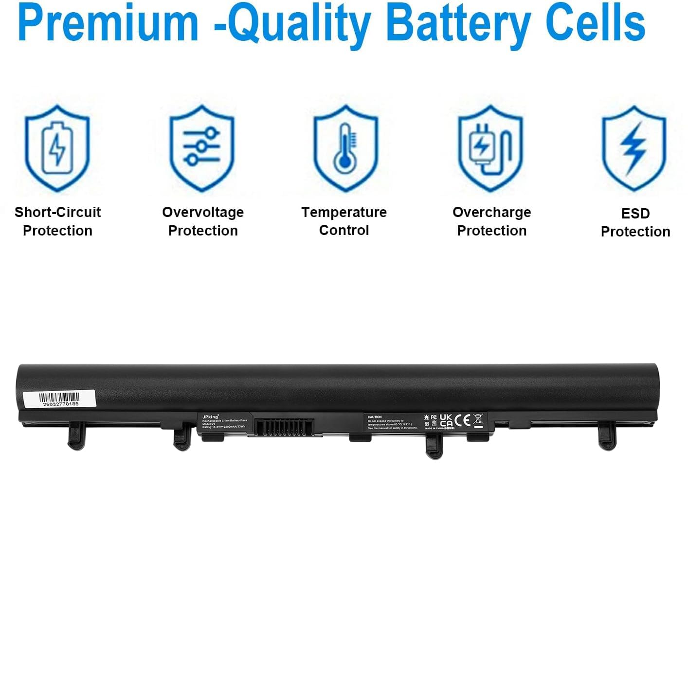 JPking AL12A32 Batería para für Acer Aspire E1-522 E1-510 E1-510P E1-530 E1-532 E1-570 E1-570G E1-572 E1-572G V5 V5-431 V5-531 V5-531G V5-471 V5-471G V5-551 v5-571 V5-571G AL12A42 AL12A52 AL12A72
