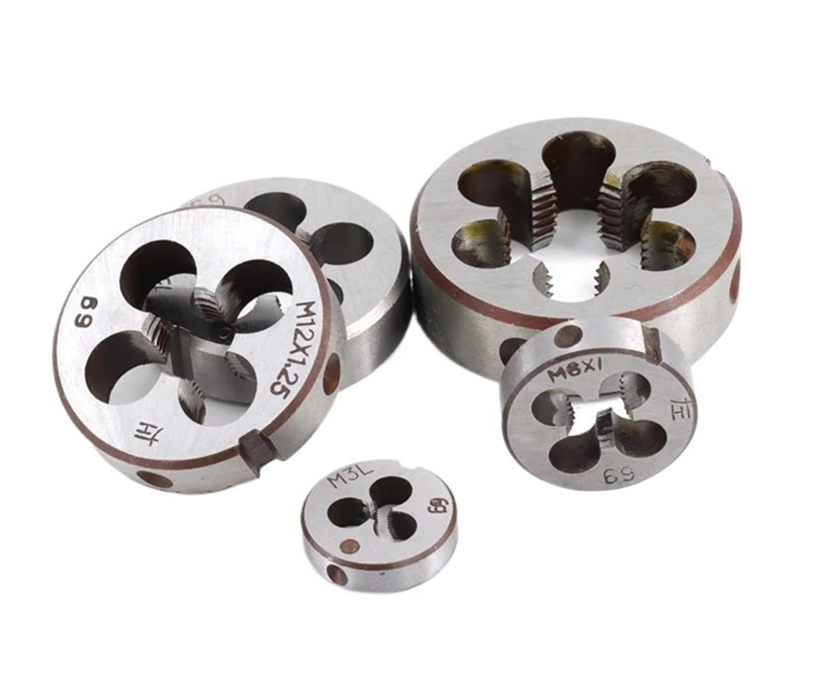 Filiere per riparazione filetti Filiera metrica sinistra M12-M20, macchine e utensili manuali, for maschiatura e riparazione di filettature esterne manuali e for macchine utensili(M16x1.25)