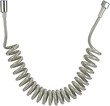 Bidet Hose 2 m Telescopic Shower Hose ABS Spring Replacement Shower Hose for Bathroom Hand Shower Head Toilet Bidet Sprayer Grey