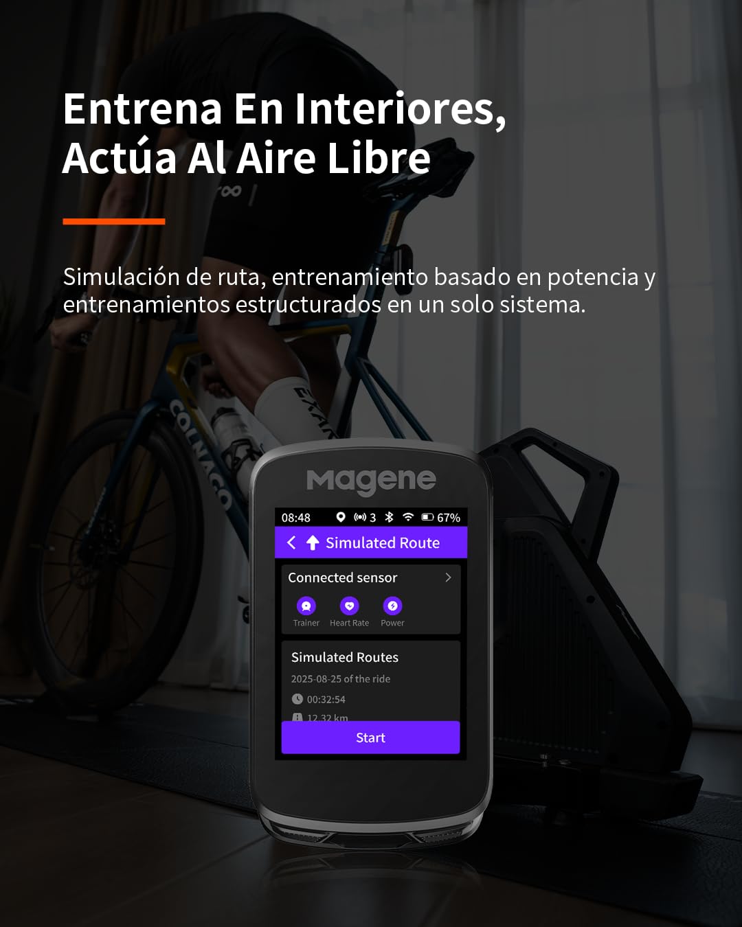 Magene C606/C606 V2 GPS Ciclocomputador, ClimbPro multiescenario, Transferencia de Datos Wi-Fi y Bluetooth, replanificación de rutas, visualización de Datos Personalizable
