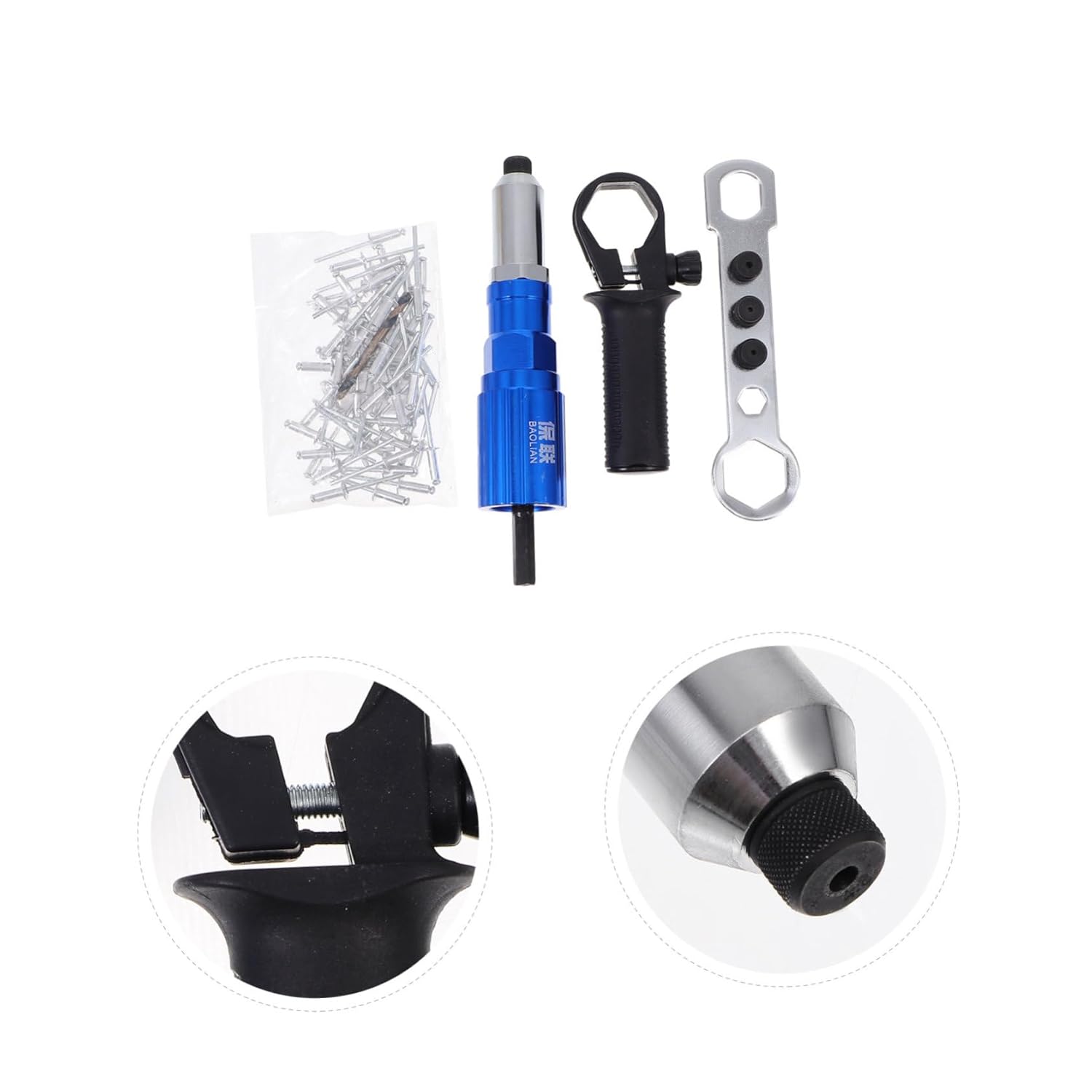 HEALLILY Rivet Gun Accessories Riveting Tool Adapter Riveting Machine Converter High Hardness Sturdy