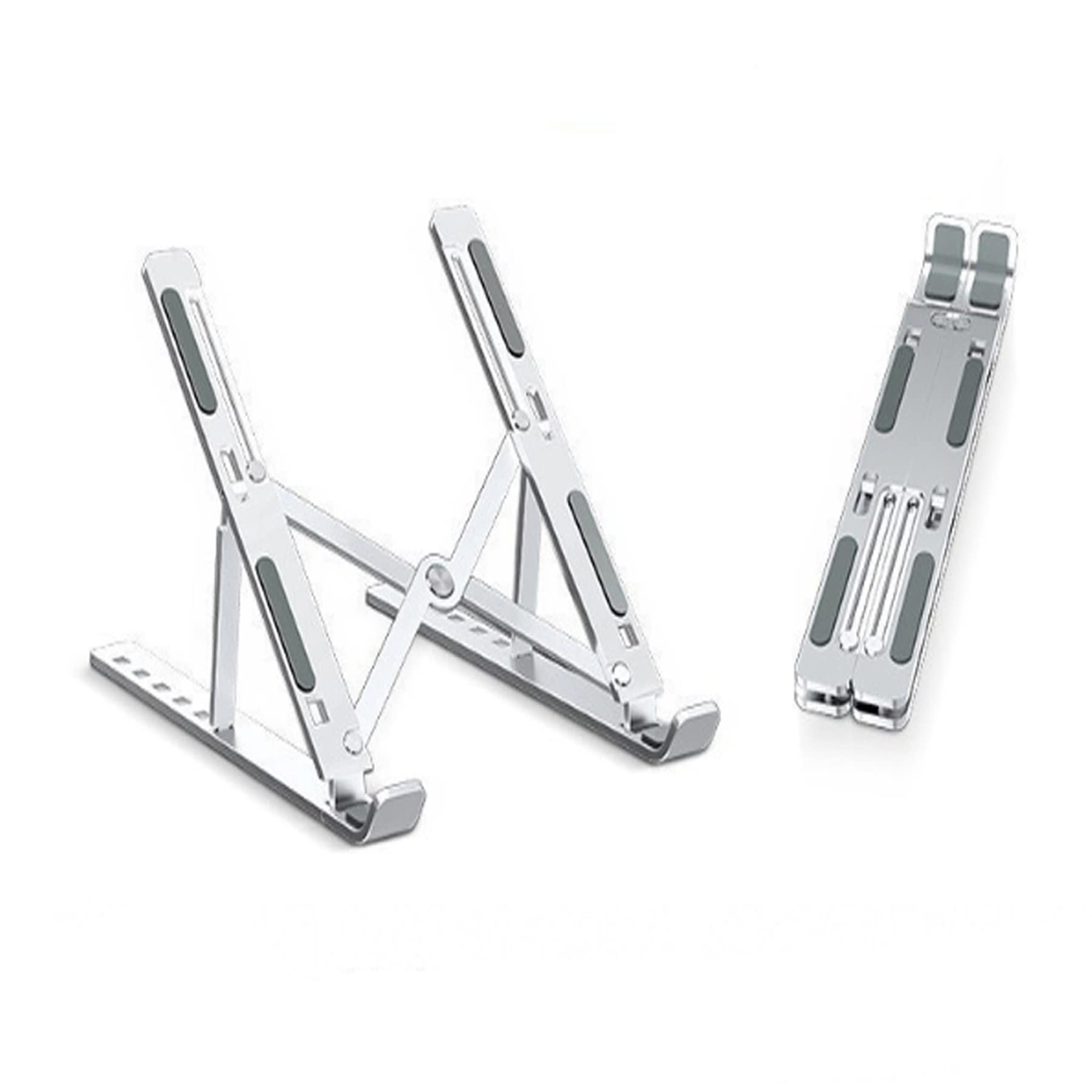 Gewbot Aluminum Alloy Laptop Stand, Tablet Stand, PC Stand, Folding Stand, 6-Speed Height and Angle Adjustment, Relieve Back Pain/Humpback/Shoulder Stiffness/Improve Posture