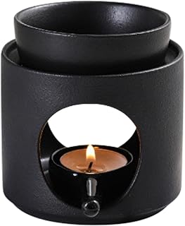 Wax Melt Burner, Ceramic Aromatherapy Holder with Candle Spoon, Tealight Holder Scent Diffuser, Ceramic Oil Burner, Elegant Candle Melter, Home Decor for Meditation & Relaxation