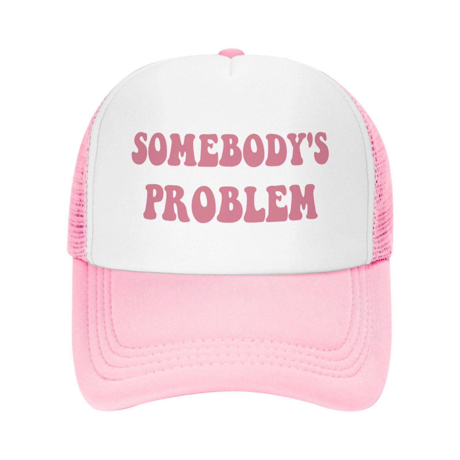 Generic Somebody's Problem Trucker Hats for Women Pink Men Funny Trucker Pink Hats for Men