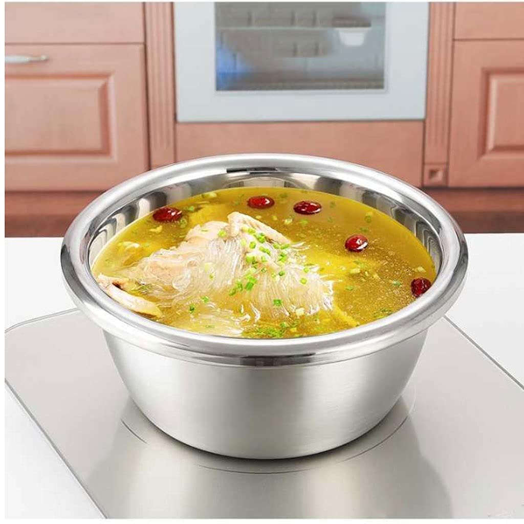 Cuencos para Mezclar de Acero Inoxidable, Cuenco para Sopa, Juego de 8 Piezas para Ahorrar Espacio, Almacenamiento para cocinar Alimentos en el hogar, el refrigerador y la Cocina