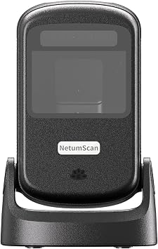 NetumScan USB Wired Desktop 1D 2D QR Barcode Scanner Hands-Free Omni-directional Barcode Reader Compatible with PC Windows/Mac/Linux for Supermarket Warehouse Retail Store Bookstore POS System CN-40