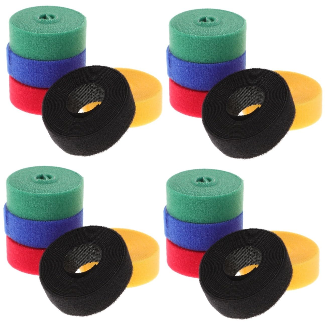 VILLCASE 4 Sätze Teiliges Wiederverwendbare Kabelbinder Für Kabelmanagement Selbstklebende Kabelstrips Für Audiokabel 5 Rollen * 4