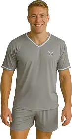 Pijama Homem Conjunto Meia Manga E Short Roupa De Dormir