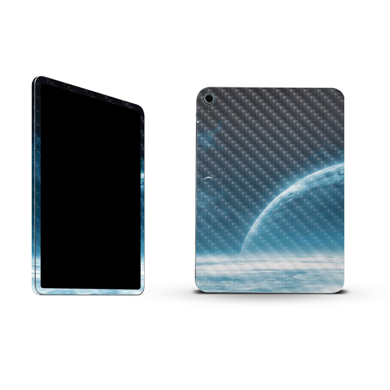 MightySkins Carbon Fiber Skin Compatible with Apple iPad 10.9" 10th Gen (2022) Full Wrap Kit - Outer Space | Protective, Durable Textured Carbon Fiber Finish | Easy to Apply | Made in The USA